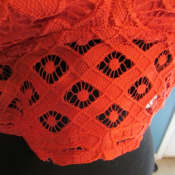 Anemone Orange Spice Bralette. Adorable crisscross back, elastic midriff. Sz XL. - Picture 2 of 6